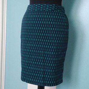 Tommy Hilfiger Paint Brush Print Pencil Skirt